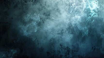 Canvas Print - Gothic wallpaper with swirling fog stone texture and glowing blue highlights