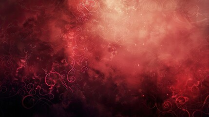 Wall Mural - Gothic background with swirling mist deep reds and blacks and glowing symbols