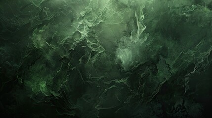 Poster - Cracked stone gothic wallpaper with mist and glowing green details