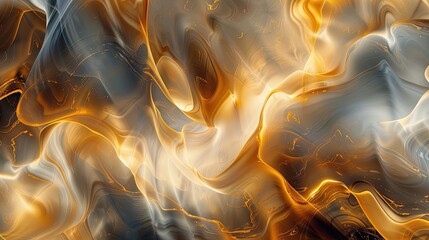 Abstract liquid wallpaper with glowing highlights and earth tone patterns