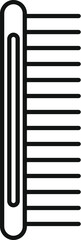 Poster - Simple vector icon of a hairbrush with plastic bristles for hairdressing