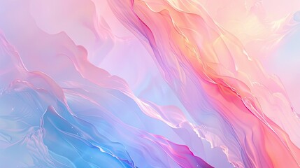 Canvas Print - Lofi wallpaper with liquid-like pastel textures and glowing highlights for soft effect