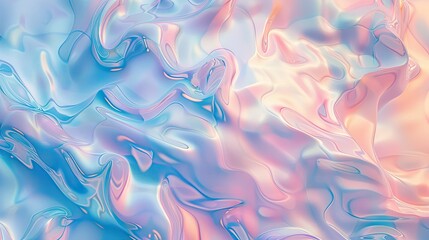 Wall Mural - Lofi wallpaper featuring pastel colors and liquid textures glowing soft highlights