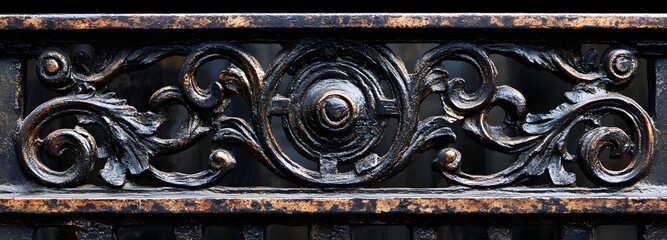 Wall Mural - 109. Detailed ironwork with ornate, intricate textures