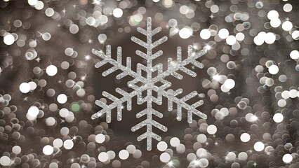 Canvas Print - Silver glitter bokeh background. Shiny holiday background. Wallpaper for web design