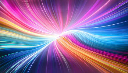 Poster -  Abstract pastel light streaks creating a vibrant gradient design. _1(262)
