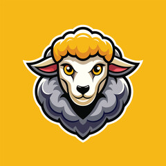 Wall Mural - Sheep mascot logo icon vector design