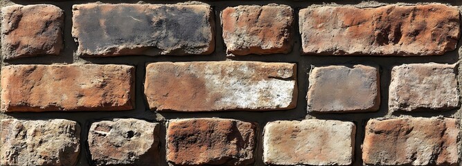 97. Textured brickwork with varied, rough surfaces