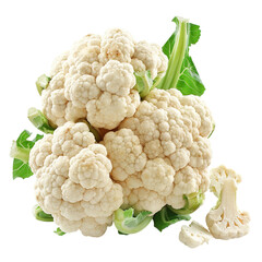 Wall Mural - cauliflower isolated on white