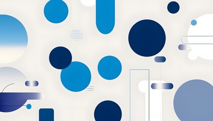 Poster - minimalist blue abstract modern background