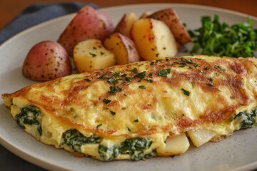 Sticker - Spinach omelet with cheese and potatoes