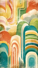 Wall Mural - Retro watercolor background or texture