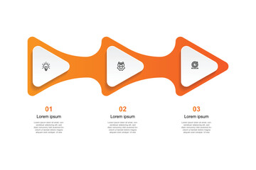 Poster - Design template infographic vector element with icons can be used for workflow, business information, presentation data, and web graphic design 