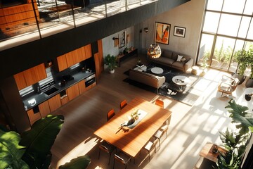 Sticker - Modern Loft Apartment Interior Design