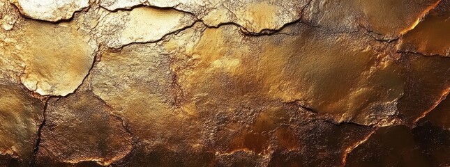 Golden Cracked Texture