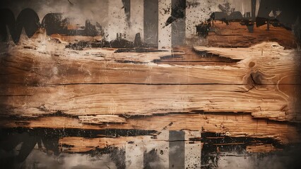 Wall Mural - Grunge wood texture background