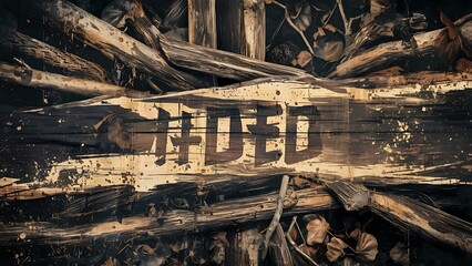 Wall Mural - Grunge wood texture background