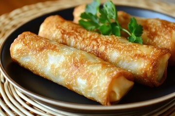 Canvas Print - Taiwanese egg roll and cookie snack delicious