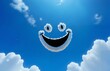 © Jersy - Clouds shaped like a smile floating in a bright blue sky, symbolizing the simple joy and optimism found in everyday moments