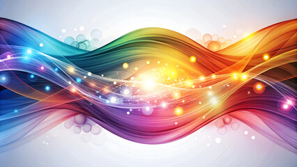 Leinwandbilder - a vibrant, colorful abstract design with a flowing, organic feel and a white sheen