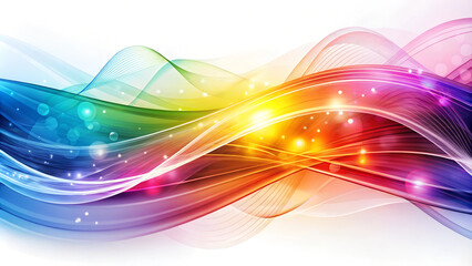 Leinwandbilder - a vibrant, colorful abstract design with a flowing, organic feel and a white sheen