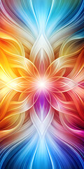 Leinwandbilder - abstract art, featuring a colorful, symmetrical design that draws the eye inward towards a central point