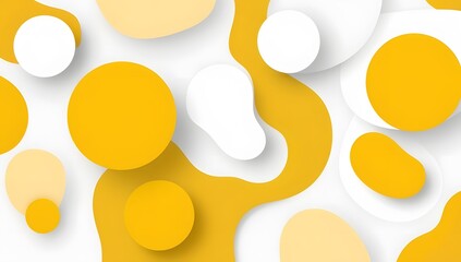 Sticker - white and yellow abstract modern background