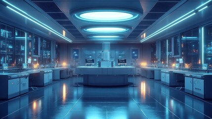 Wall Mural - Futuristic Laboratory Interior