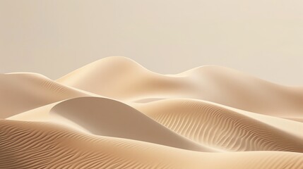 Wall Mural - A minimalist illustration of sand dunes.