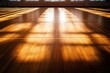 © LimeSky - Wooden floor indoor gym court with sports marking lines and light effects