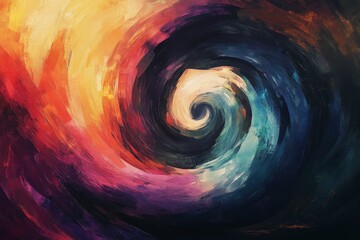 Poster - A vibrant swirl of colors creating a mesmerizing abstract design, perfect for backgrounds or artistic projects.