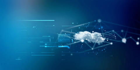 Poster - 2d illustration abstract cloud background