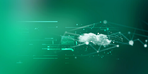 Poster - 2d illustration abstract cloud background