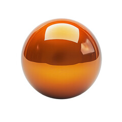 Wall Mural - metal orange ball isolated on transparent or white background