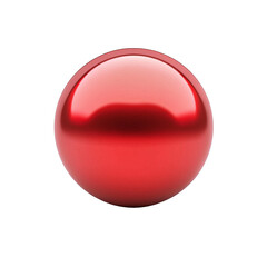 metal red ball isolated on transparent or white background