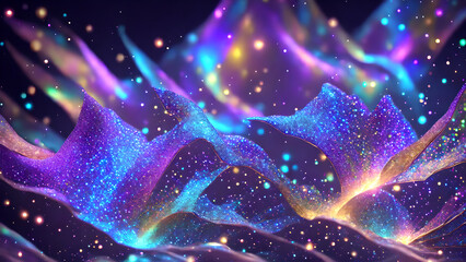 Wall Mural - Iridescent Glimmers in a Shifting Aura background 3d wallpaper
