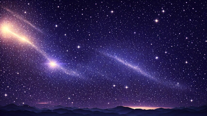 Wall Mural - Sparkling Glimmers in a Twilight Sky background 3d wallpaper