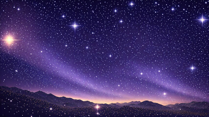 Wall Mural - Sparkling Glimmers in a Twilight Sky background 3d wallpaper