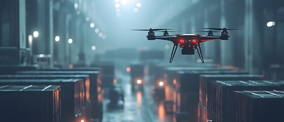 Poster - Automated aerial logistics systems showcase the of advanced technologies to enhance the efficiency precision