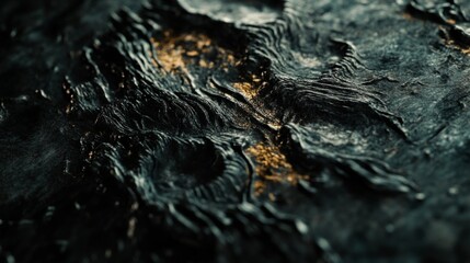 Leinwandbilder - Close-up of a textured abstract background with dark, moody tones and intricate patterns, adding depth and complexity to the visual composition.