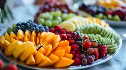 Wall Mural - A platter of fresh fruit.