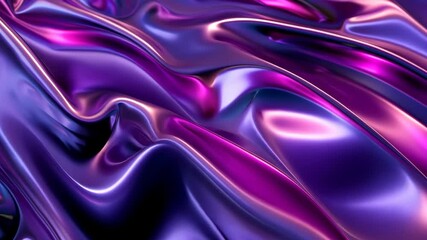 Poster - Explore vibrant purple flowing textures in mesmerizing motion at twilight