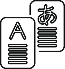 Poster - this icon represents translating languages, perfect for a website or app