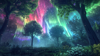 aurora borealis in the night