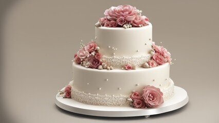 Wall Mural - wedding cake with candles