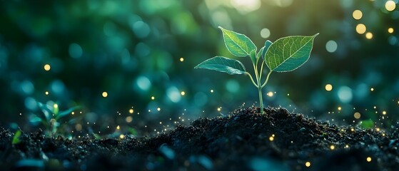 Poster - streamlined sustainability a sprouting vision of optimized efficiency and environmental harmony this