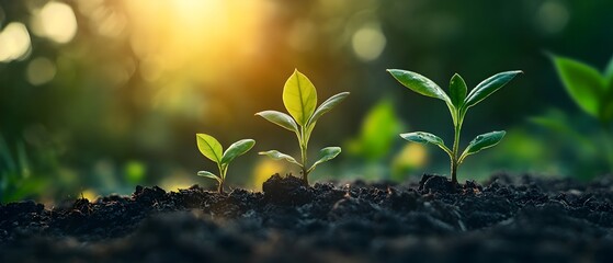 Poster - newly sprouted plants growing in soil highlighting the concept of scalability performance optimizati