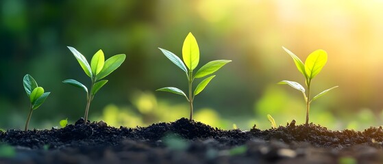 Scalable plant sprouts emerging from soil symbolize the process of improvement and adaptive systems through optimization and growth highlighting the potential for progress and future success