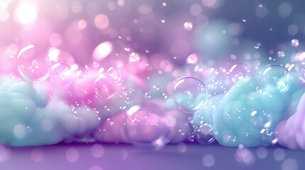 Wall Mural - a colorful, abstract background with many small bubbles