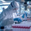 © Wavezaa - Lab technician in protective gear handling advanced gene-editing tools in a biotechnology lab